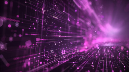 Violet color cyber and tech background