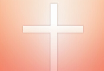 Obraz premium Peach Fuzz Cross Wallpaper