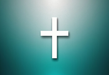 Fototapeta premium Dark Green Blue Cross Wallpaper