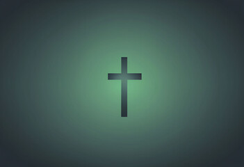 Obraz premium Green Black Cross Wallpaper