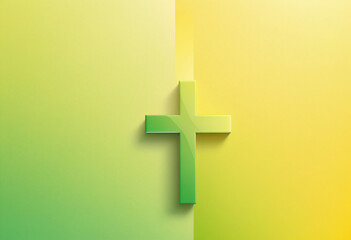 Green Yellow Gradient Cross Wallpaper