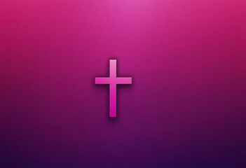 Light Purple Gradient Cross Wallpaper - obrazy, fototapety, plakaty