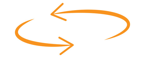 different circular arrows of black color, different thickness