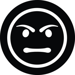 Obraz premium Face, angry icon 3