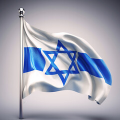 3d rendered photo of israel flag made with generative AI