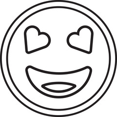 Face, grin, hearts icon 2