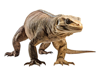 Komodo Dragon, isolated on a transparent or white background
