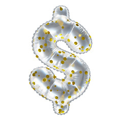 3D golden polka dot transparent helium balloon 
