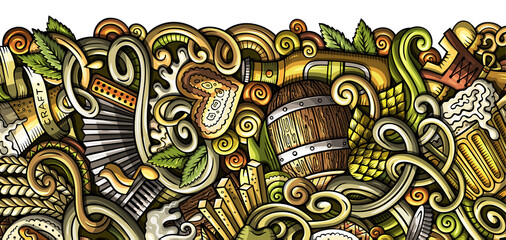 Beer detailed cartoon banner