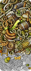 Beer detailed cartoon banner