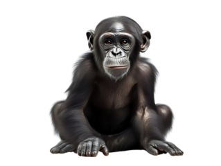 Bonobo, isolated on a transparent or white background