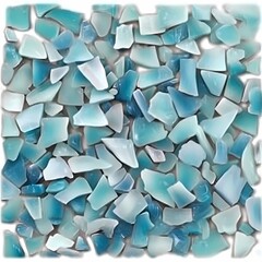 Mosaic of Blue Shades Glass Tiles Pattern