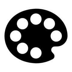 Obraz premium paint palette glyph icon