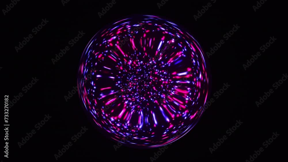 Canvas Prints bright colorful crystal ball with seamlessly flowing particles rotating in the space. magic 3d spher
