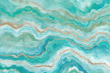 Energetic Teal and Blue Harmony in Abstract Art