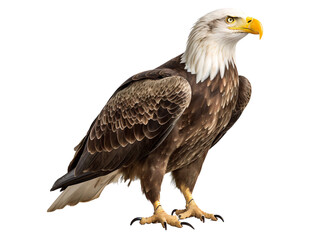 Obraz premium Bald Eagle, isolated on a transparent or white background