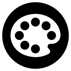 paint palette glyph icon