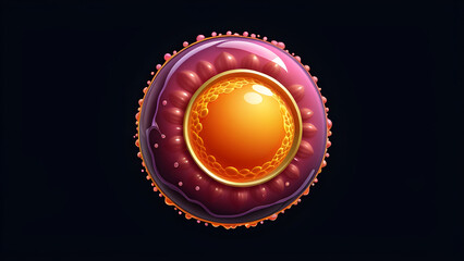 cytoplasm icon clipart isolated on black ground. science education. biology