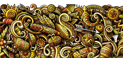 Africa cartoon banner illustration