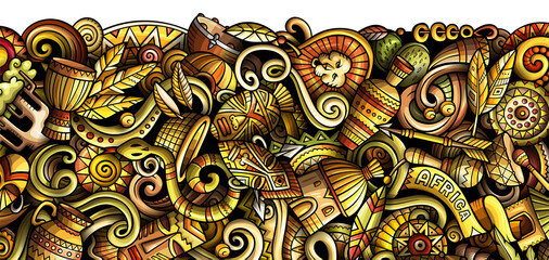 Africa cartoon banner illustration