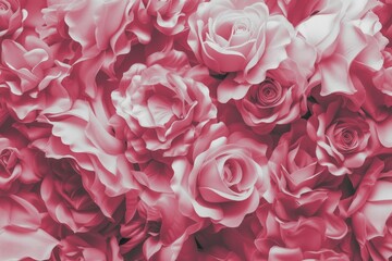 Fototapeta premium Pastel pink roses pattern texture background. Flower wallpaper. Valentine's day backdrop. Romantic. Vintage