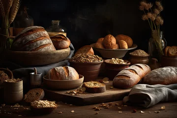 Cercles muraux Boulangerie assortment of bread