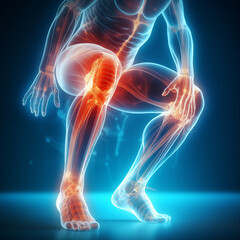 Human body and bones x-ray