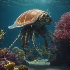 Creepy Creature In Ocean Background Very Cool