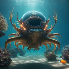 Creepy Creature In Ocean Background Very Cool