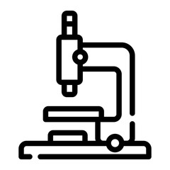 microscope line icon