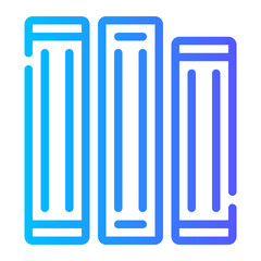 language arts gradient icon