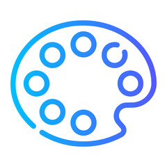 paint palette gradient icon