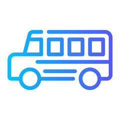 school bus gradient icon © afif