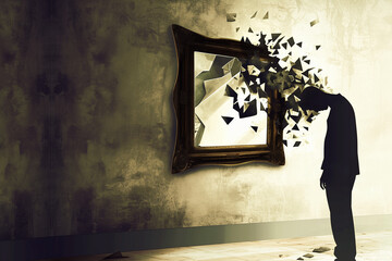Self reflection in a shattered mirror