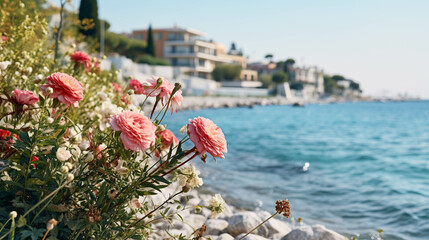 flowers on the beach   high definition(hd) photographic creative image