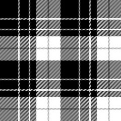 beautiful plaid tartan black white pattern. It is a seamless repeat plaid vector. Design for decorative,wallpaper,shirts,clothing,dresses,tablecloths,blankets,wrapping,textile,Batik,fabric,texture - obrazy, fototapety, plakaty