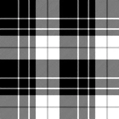 Fotobehang beautiful plaid tartan black white pattern. It is a seamless repeat plaid vector. Design for decorative,wallpaper,shirts,clothing,dresses,tablecloths,blankets,wrapping,textile,Batik,fabric,texture © my little project