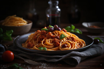 spaghetti with meatballs
