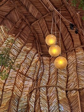 bahareque roof with lamps