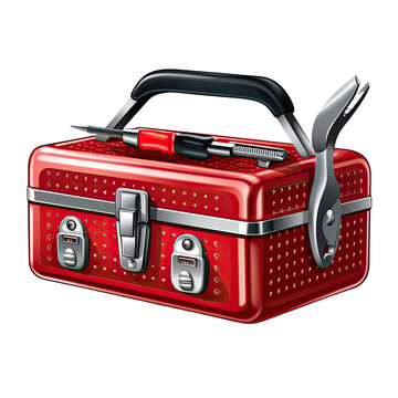 Toolbox isolated on transparent background