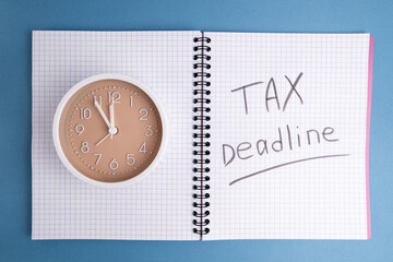 National Tax Day. Federal tax filing deadline in the United States. Day on which individual income returns must be submitted to the federal government