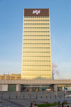 Mannheim, Germany - December 17, 2023: MVV-Hochhaus.