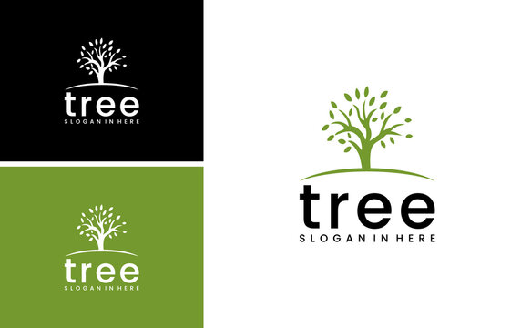 Tree logo icon  design. Garden plant natural symbols template