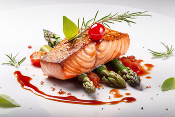 grilled salmon with vegetables