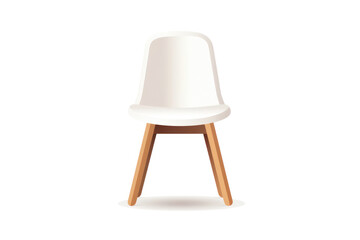 Contemporary Design: Modern, Comfortable, and Elegant White Wooden Armchair in Empty Studio