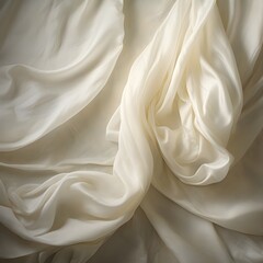 white and wrinkled silk