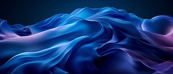 Fototapeta premium Blue Black Gradient Color Flow