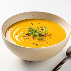 Butternut squash soup closeup