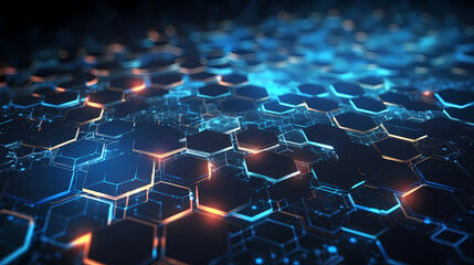 Digital technology abstract graphic poster web page PPT background, modern digital abstract 3D background