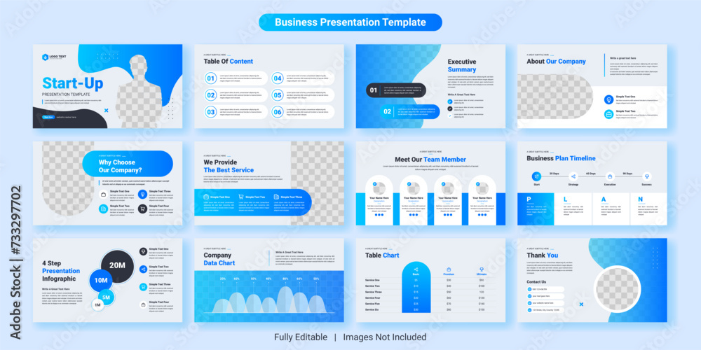 Canvas Prints creative business powerpoint presentation slides template design. use for modern keynote presentatio